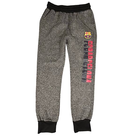 FCB Football Club Barcelona Jogger Pants Mens Size L Gray Barca Athletic Running - Picture 1 of 8